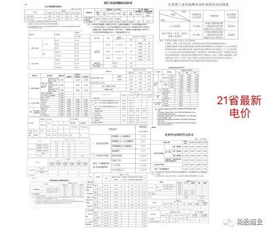 21省最新電價 21省最新電價