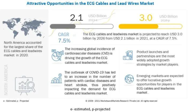2021-2026全球心電圖電纜和導聯線市場年復合增7.5% 2021-2026全球心電圖電纜和導聯線市場年復合增7.5%