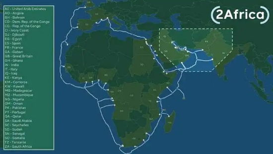 埃及電信將接入2Africa海底光纜系統 埃及電信將接入2Africa海底光纜系統