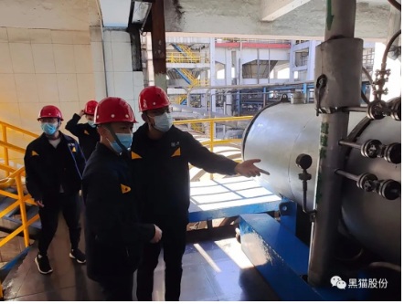督導組全面檢查了唐山黑貓重大危險源預防落實情況，對生產工藝、“兩重點一重大”區域、各個生產車間開展“掃描式”檢查。