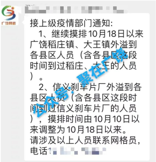 面對嚴峻的疫情形勢，廣饒縣即日起將下列場所劃定為中高風險區
