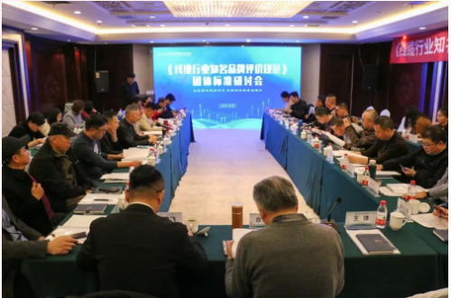2023年2月23日，一場關于《線纜行業知名品牌評價規范》團體標準的研討會在山東濟南成功召開。這次研討會由中國線纜網主辦、山東省電線電纜行業協會承辦，旨在推動電線電纜行業品牌建設進展，提升品牌影響力，助力供需結構升級。來自27家單位的34位專家和領導出席了本次會議。