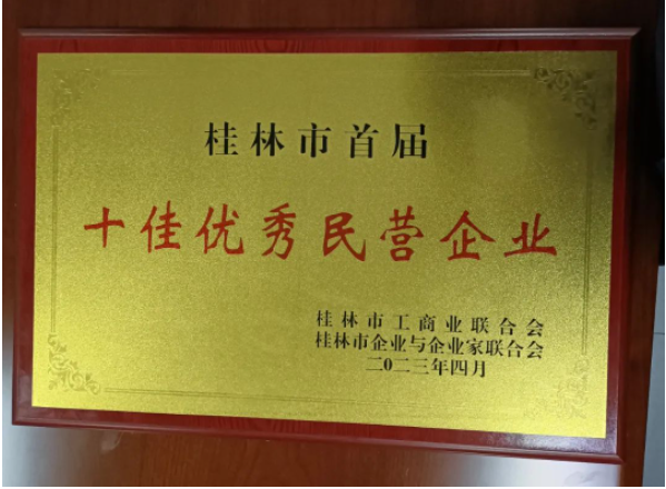廣西新桂輪再獲殊榮，被桂林市評為首屆十佳優秀民營企業