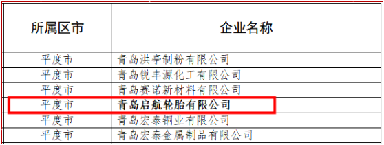青島啟航輪胎榮獲2023年專精特新中小企業稱號